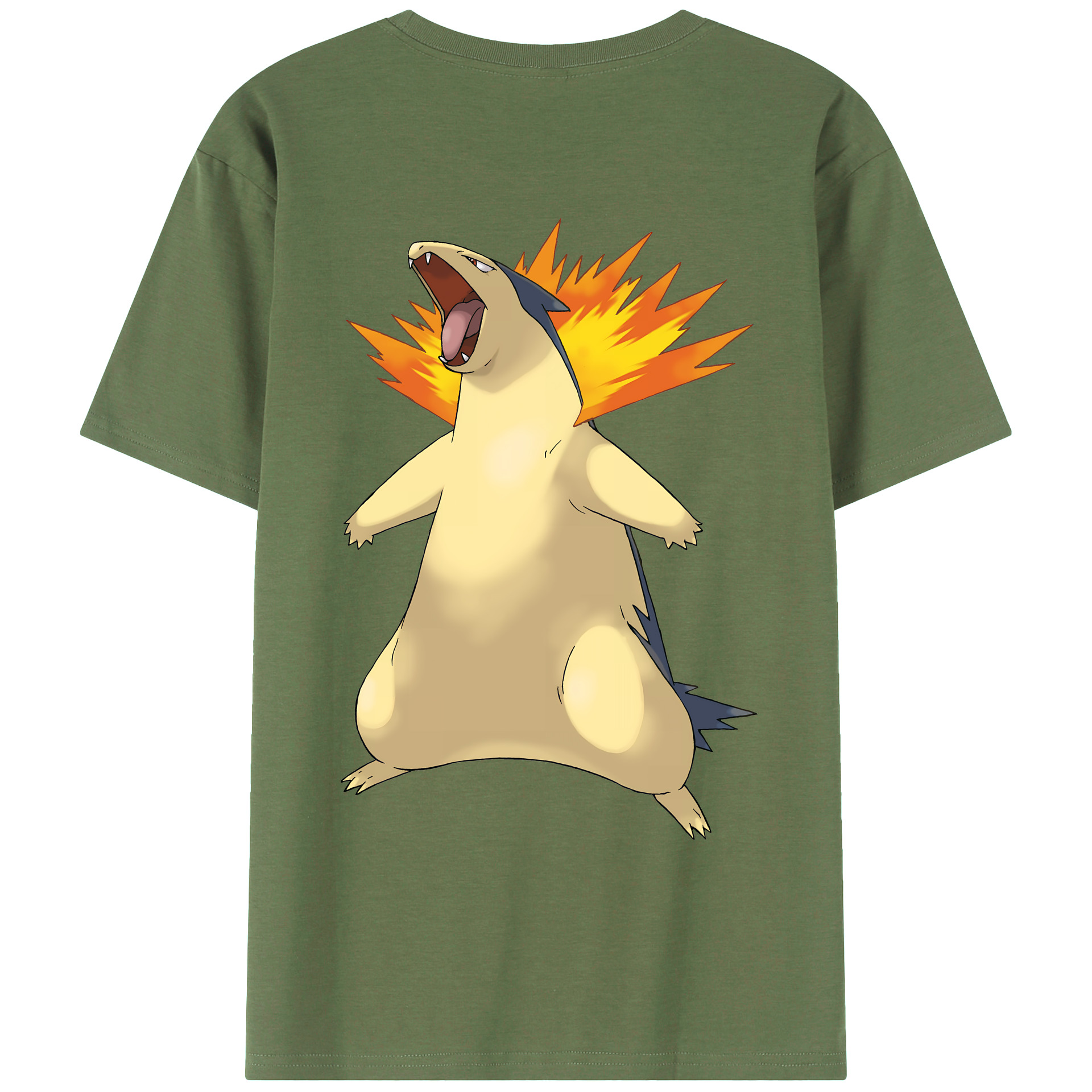 （画像用） ポケットモンスター Pokémon 綿100％ メンズ半袖Tシャツ（バックプリント） 通気性